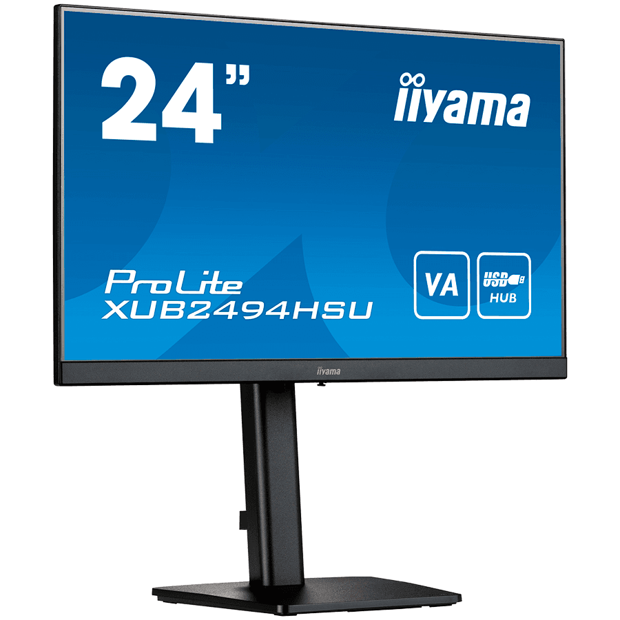 MONITOARE Iiyama LED XUB2494HSU-B2 VA 23.8" 1920 x 1080 @75Hz 250 cd/m2 3000:1 4ms HDMI DP USB 3.2 x 2 HDCP swivel, tilt, pivot, HAS, Speakers, 3y "XUB2494HSU-B2"