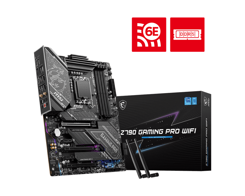 MSI Z790 GAMING PRO WIFI INTEL Z790 Supports 12th/13th Gen Intel Core Processors Pentium Gold and Celeron Processors "Z790 GAMING PRO WIFI"