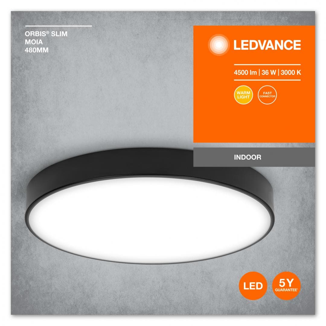 CORPURI de ILUMINAT Osram ORBIS SLIM MOIA 480MM 36W 830 BK LEDV "000004099854092480"