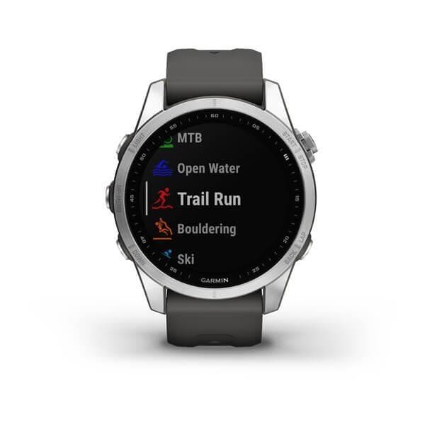 SMARTWATCH Garmin fenix 7S Stainless St. w/Graphite "010-02539-01" — miniatură