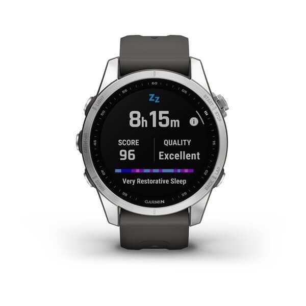 SMARTWATCH Garmin fenix 7S Stainless St. w/Graphite "010-02539-01" — miniatură