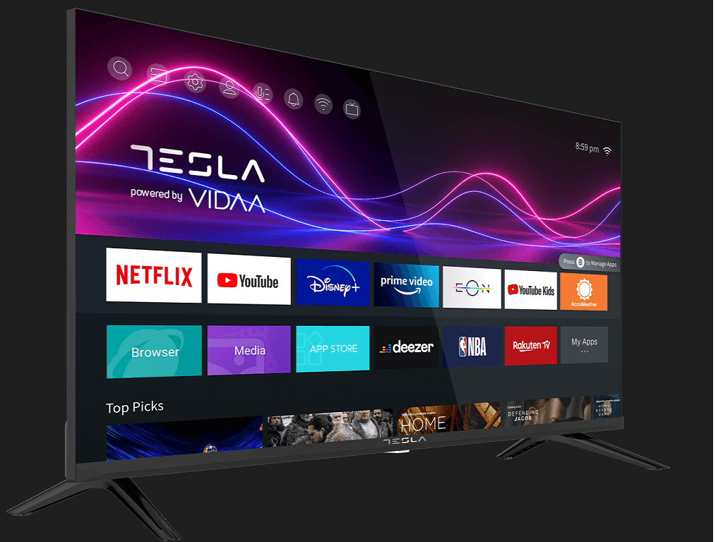 TELEVIZOAR Tesla 32M325BHS, VIDAA OS, 81cm, HD, blackDVB-T2/C/S2, 270 cd/m2, CI+, VESA 200x100mm "32M325BHS" — miniatură