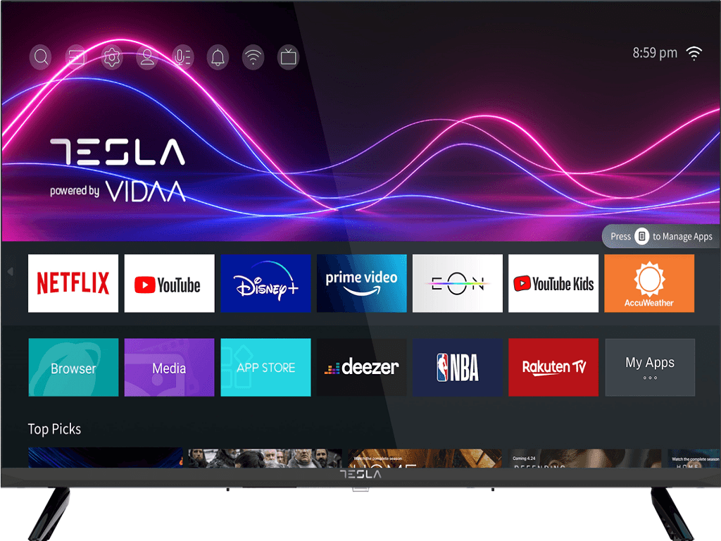 TELEVIZOAR Tesla 32M325BHS, VIDAA OS, 81cm, HD, blackDVB-T2/C/S2, 270 cd/m2, CI+, VESA 200x100mm "32M325BHS" — miniatură