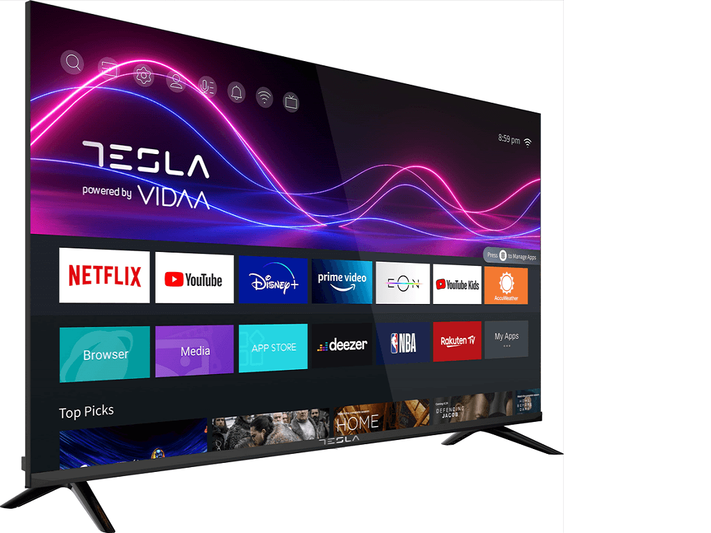 TELEVIZOAR Tesla 43M325BFS, VIDAA OS, 109cm, FHD, blackDVB-T2/C/S2, 310 cd/m2, CI+, VESA 200x200mm "43M325BFS" — miniatură