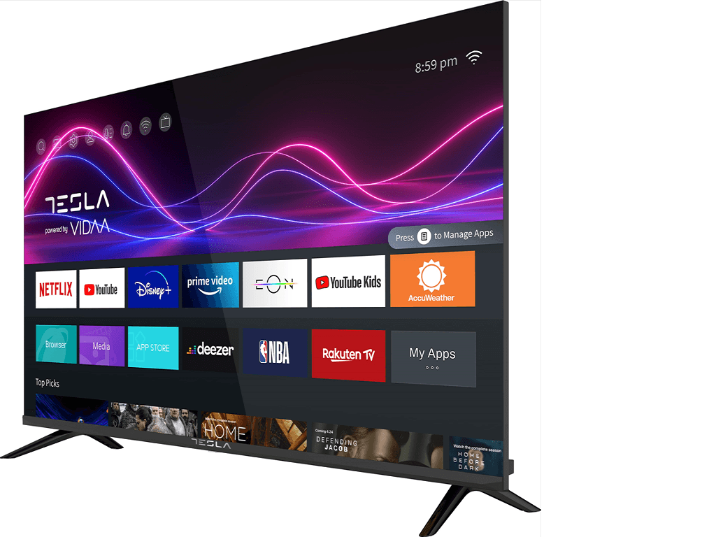 TELEVIZOAR Tesla 43M325BFS, VIDAA OS, 109cm, FHD, blackDVB-T2/C/S2, 310 cd/m2, CI+, VESA 200x200mm "43M325BFS" — miniatură