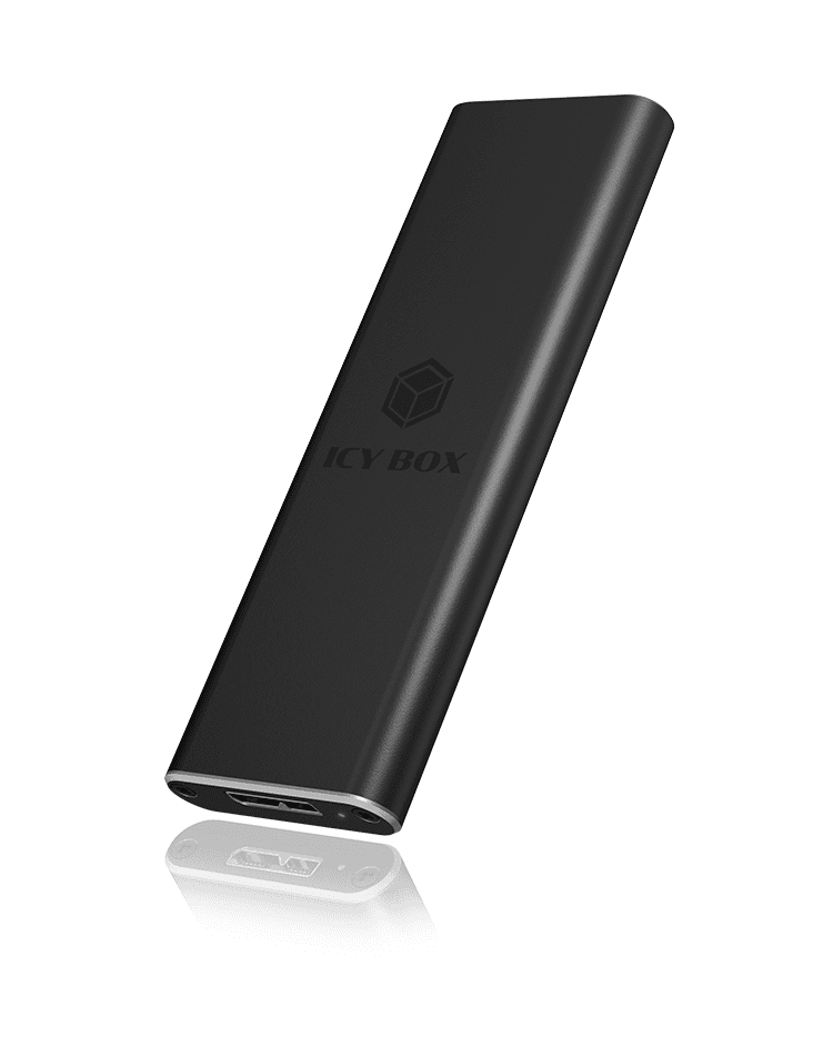 RACK extern Icy Box, pt. SSD, 1 x M.2 SSD la USB 3.0, 22x 42/ 60/ 80 mm, aluminiu, negru, "IB-183M2" — miniatură