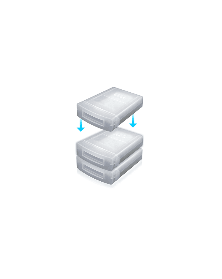 HUSA Icy Box, pt HDD, 3.5", plastic, transparent, "IB-AC602a — miniatură