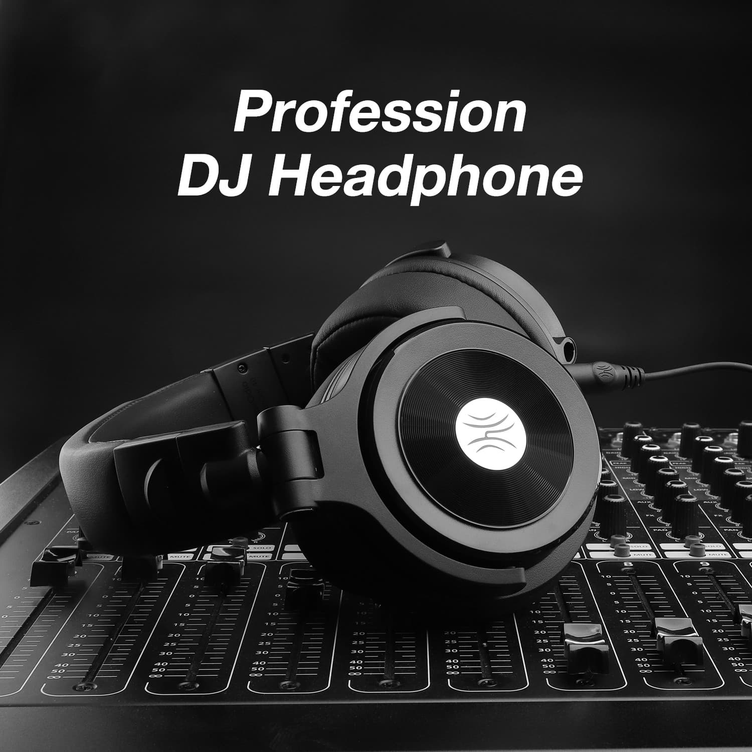 Casca OneOdio cu fir detasabil, tip over ear, utilizare profesionala, multimedia, conectare prin Jack 3.5 mm | Jack 6.35 mm, difuzor 50 mm, impedanta 32 Ohm, negru, "Monitor-40" — miniatură