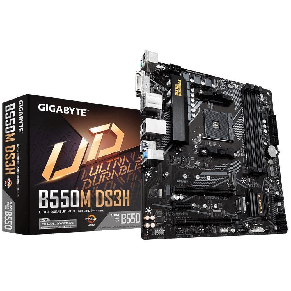 PLACA de BAZA Gigabyte MB AMD B550 SAM4 MATX/B550M DS3H 1.7 GIGABYTE "B550M DS3H 1.7"