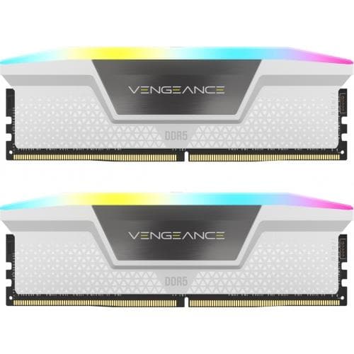 DDR Corsair CR VENGEANCE RGB 32GB (2x16GB) DDR5 CL40 "CMH32GX5M2B5600C40W" — miniatură