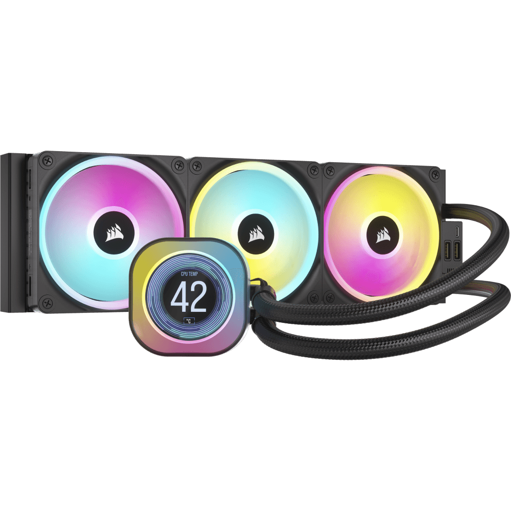 Cooler Corsair "iCUE LINK H150i&nbsp;", skt universal, racire cu lichid, ventilator 120 mm x 3, 2400 rpm, iluminat RGB, "CW-9061008-WW"