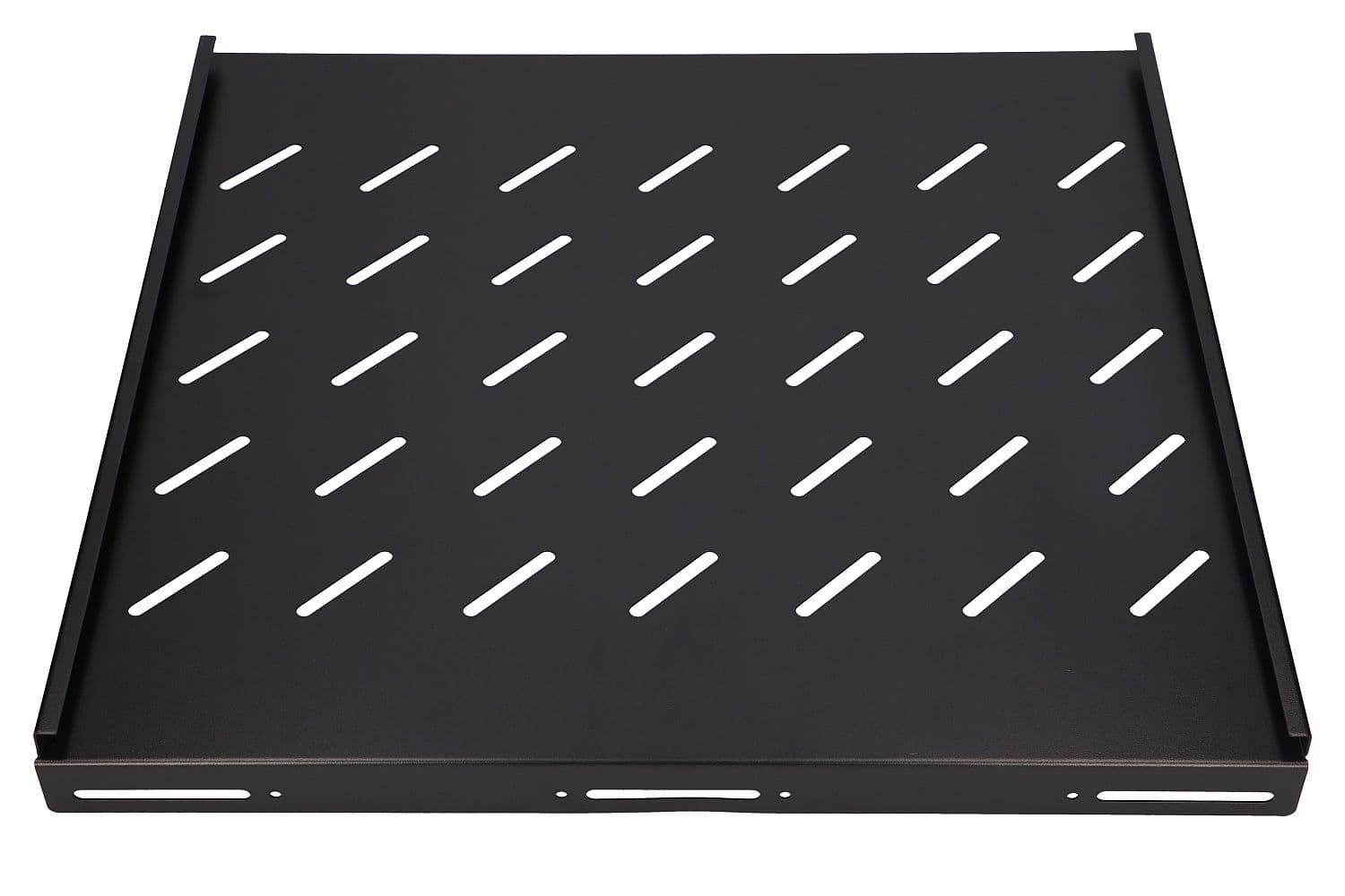 RAFT cabinet - Extralink fixed shelf for 800mm depth cabinet 19inch 500mmx 1U black "EX.8635" — miniatură