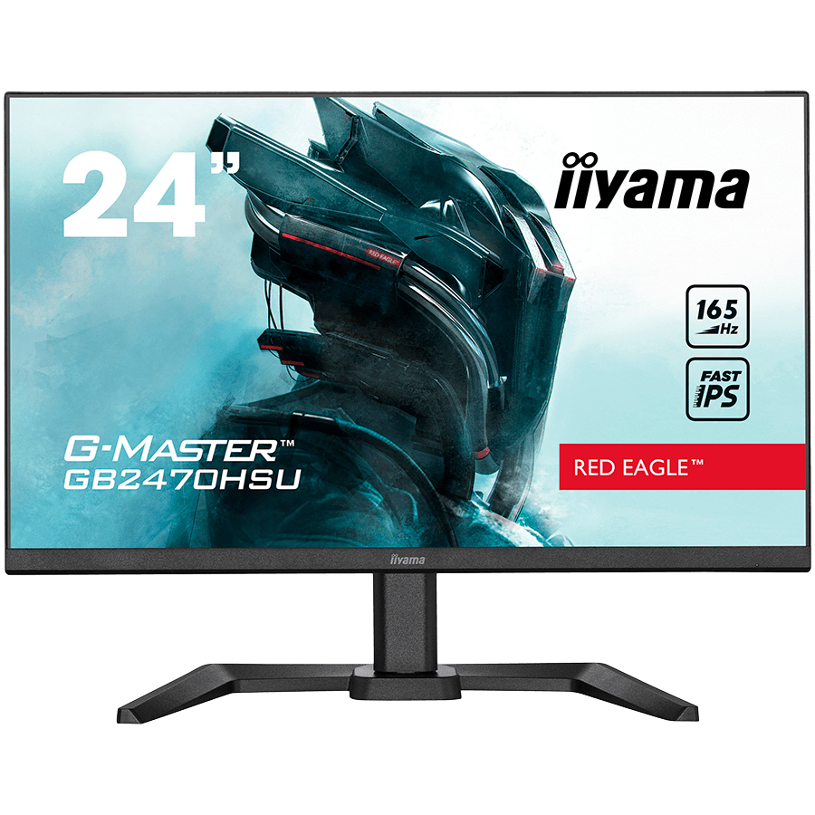 MONITOARE Iiyama 24" ETE Fast IPS Gaming, G-Master Red Eagle, FreeSync Premium,1920x1080/165Hz,250cd/m2,1100:1,HDMI,DP,0,8ms,Speakers,USB-HUB "GB2470HSU-B5"