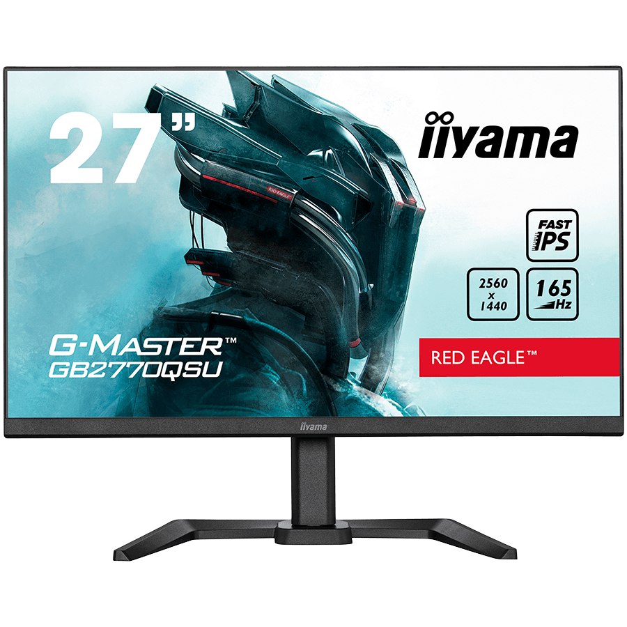 MONITOARE Iiyama 27" Fast IPS Gaming, G-Master Red Eagle, 2560x1440@165Hz, 400cd/m2, 1000:1, HDMI, DisplayPort, 0,5ms (GTG), HDR400, Speakers, USB-HUB (2x3.0) "GB2770QSU-B5"