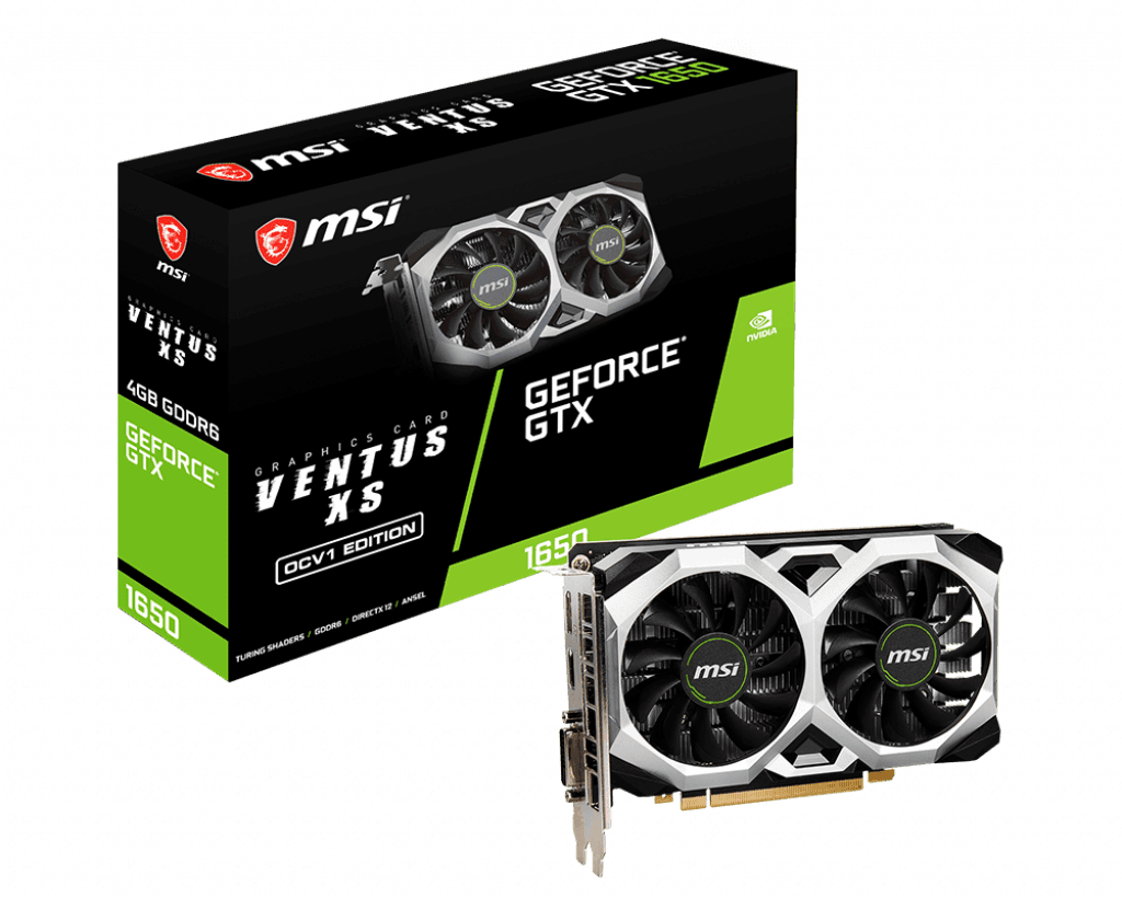 PLACI VIDEO MSI GeForce GTX 1650 D6 VENTUS XS OCV1 "GTX1650 D6 V OCV1"