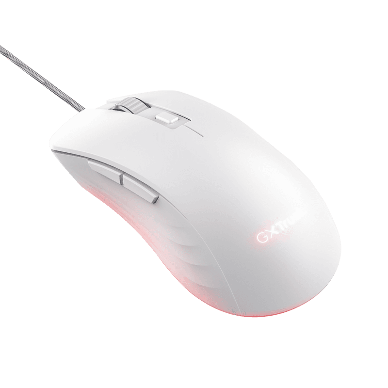 MOUSE Trust GXT924W YBAR+ 25600 DPI, alb "TR-24891" — miniatură