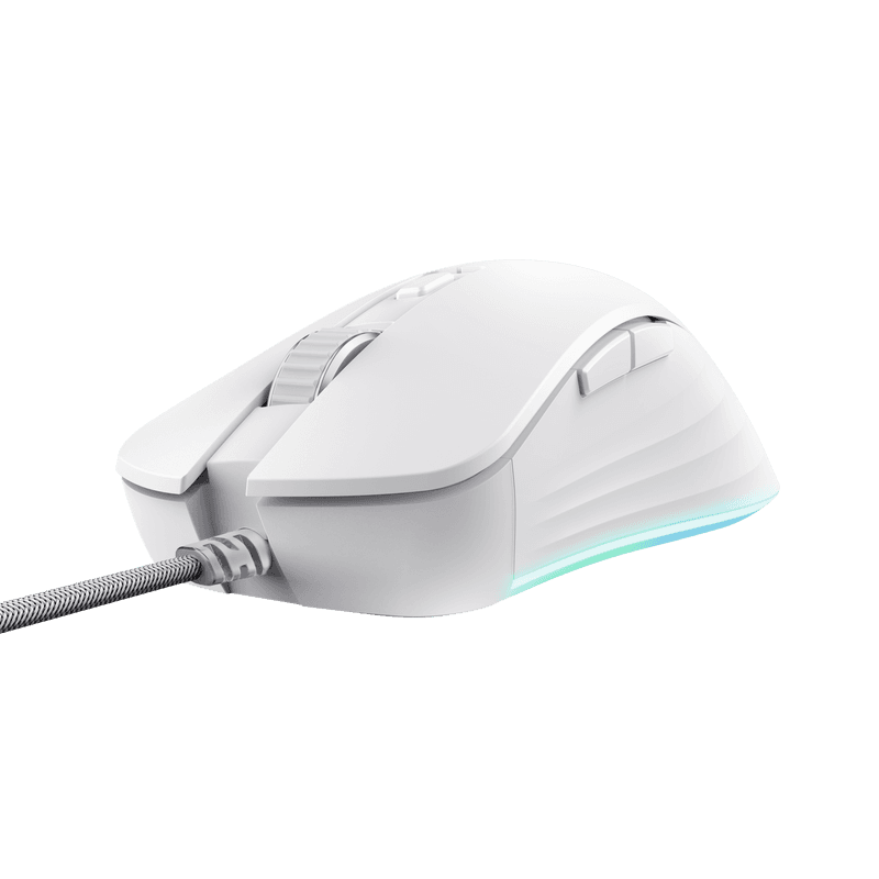 MOUSE Trust GXT924W YBAR+ 25600 DPI, alb "TR-24891" — miniatură