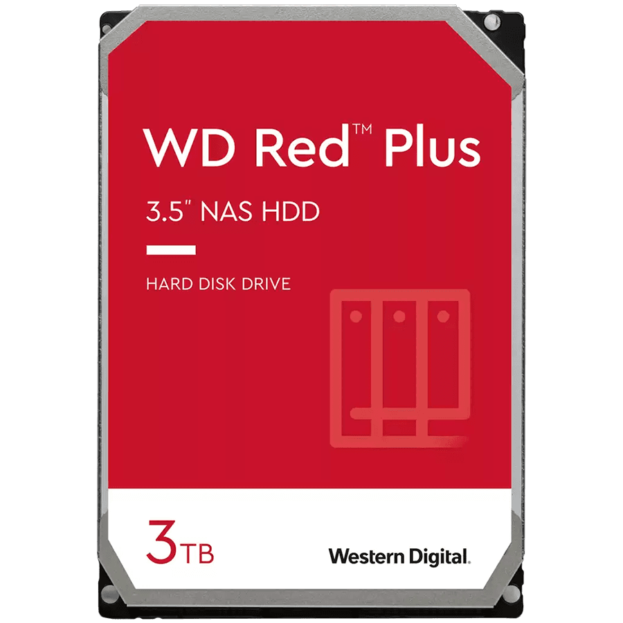 HDD   WD NAS Red Plus 3TB CMR, 3.5, 256MB, 5400 RPM, SATA, TBW: 180 "WD30EFPX"