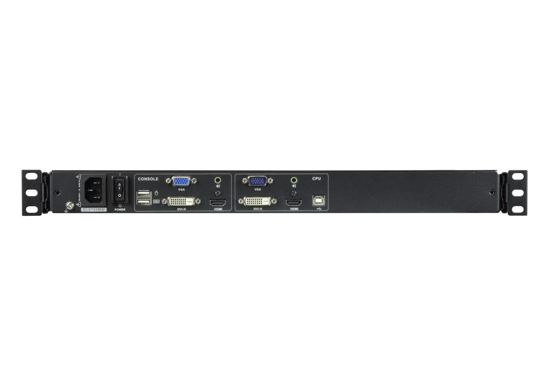 NET SWITCH KVM CONSOLE W/LCD/CL6700MW-ATA-AG ATEN "CL6700MW-ATA-AG" — miniatură