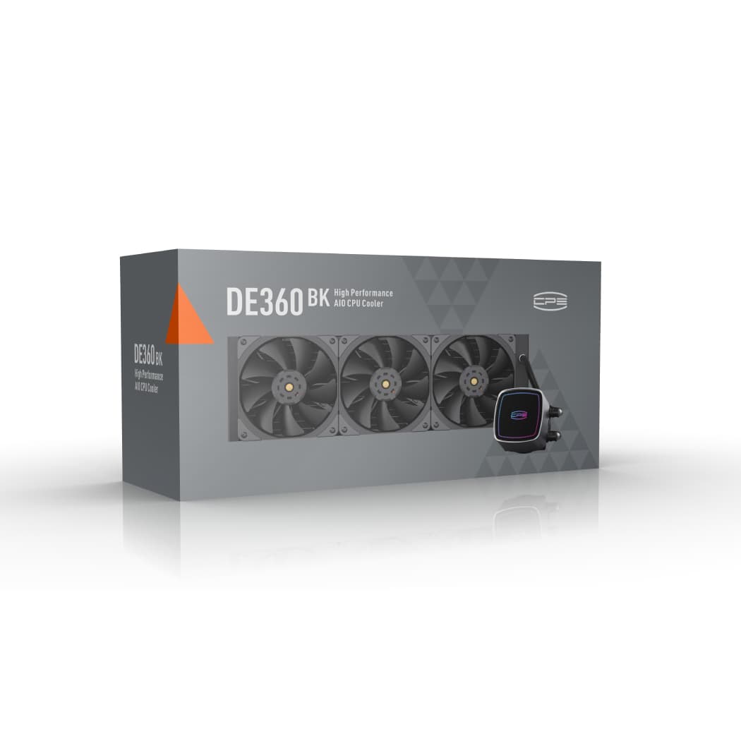 COOLER PCCOOLER, skt. universal, racire cu lichid, vent. 3x120mm, 600-1850rpm, "DE360 BK" — miniatură