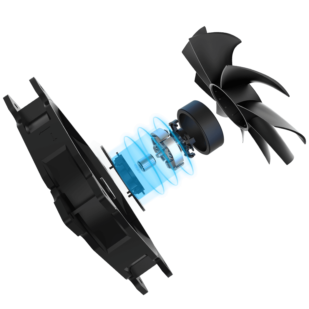 SET 3 VENTILATOARE PCCOOLER, 120mm, 1200 RPM, LED , conector 3 pin, "DN120 3 IN 1" — miniatură