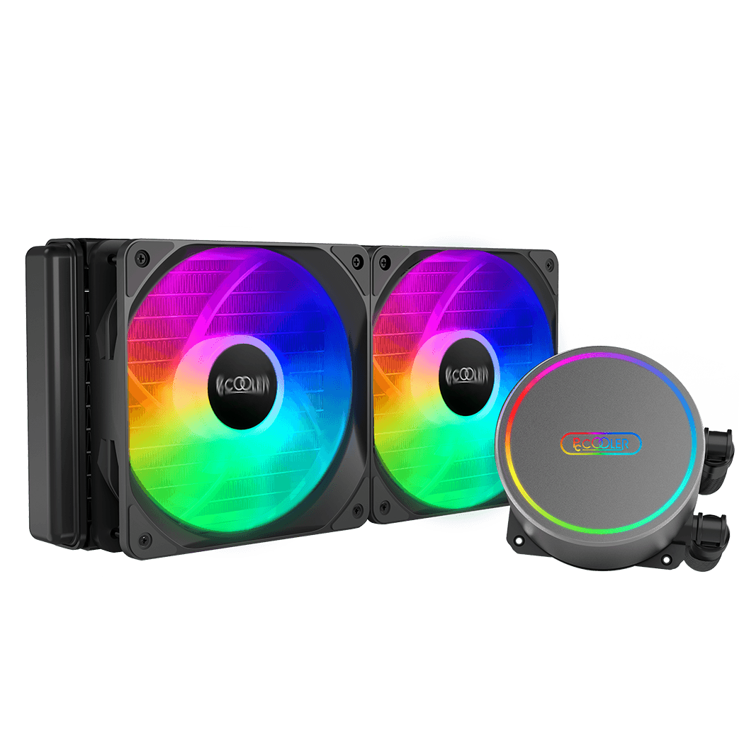 COOLER PCCOOLER, skt. universal, racire cu lichid, vent. 2x120mm, 800-1800RPM, LED RGB, "GI-CL240 PRO"
