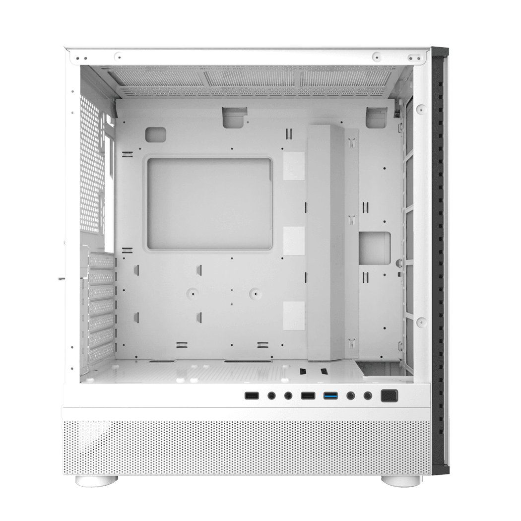 CARCASA PCCOOLER, Tower, ATX, fara sursa, sticla securizata, 1 ventilator inclus , alb, USB 3.2 gen 1 x 1, USB 2.0 x 2, mic, audio, "IE200W" — miniatură