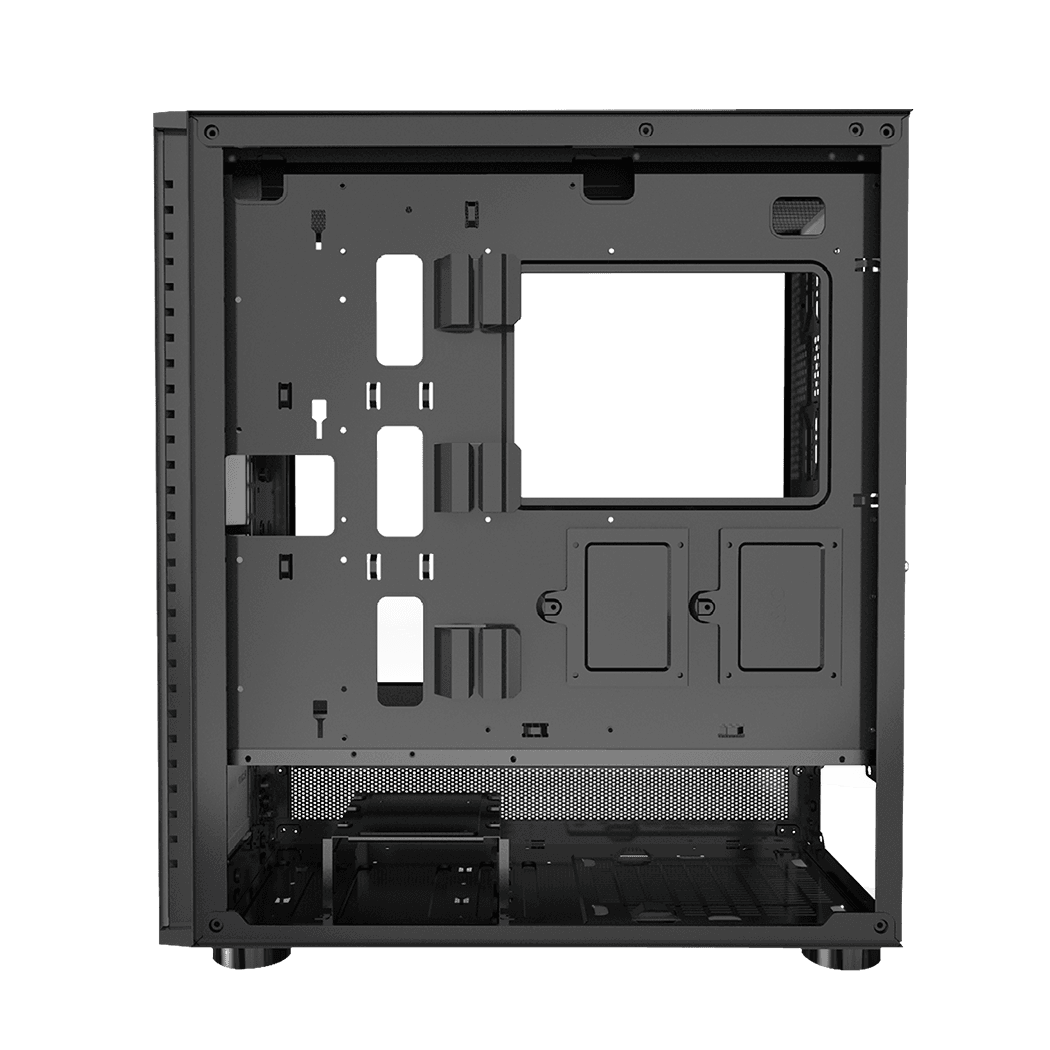 CARCASA PCCOOLER, Tower, ATX, fara sursa, sticla securizata, 1 ventilator inclus , negru, USB 3.2 gen 1 x 1, USB 2.0 x 2, mic, audio,"IE200"" — miniatură