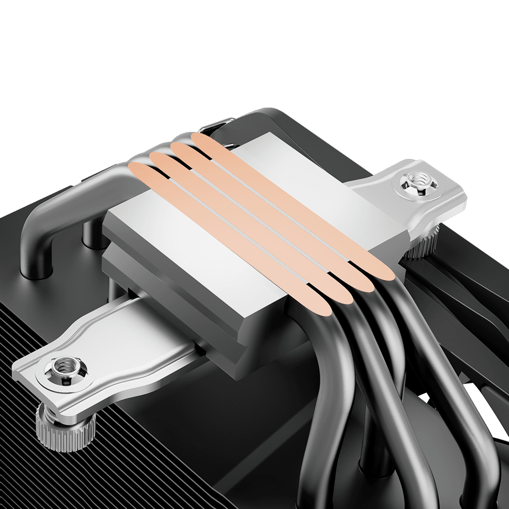 COOLER PCCOOLER, skt. universal, racire cu aer, vent. 130mm, 400 - 1600 RPM, "K4 BK" — miniatură