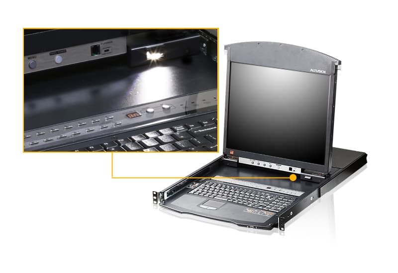 NET SWITCH KVM CONSOLE W/LCD/16PORT KL1516AIM-AXA-AG ATEN, "KL1516AIM-AXA-AG" — miniatură