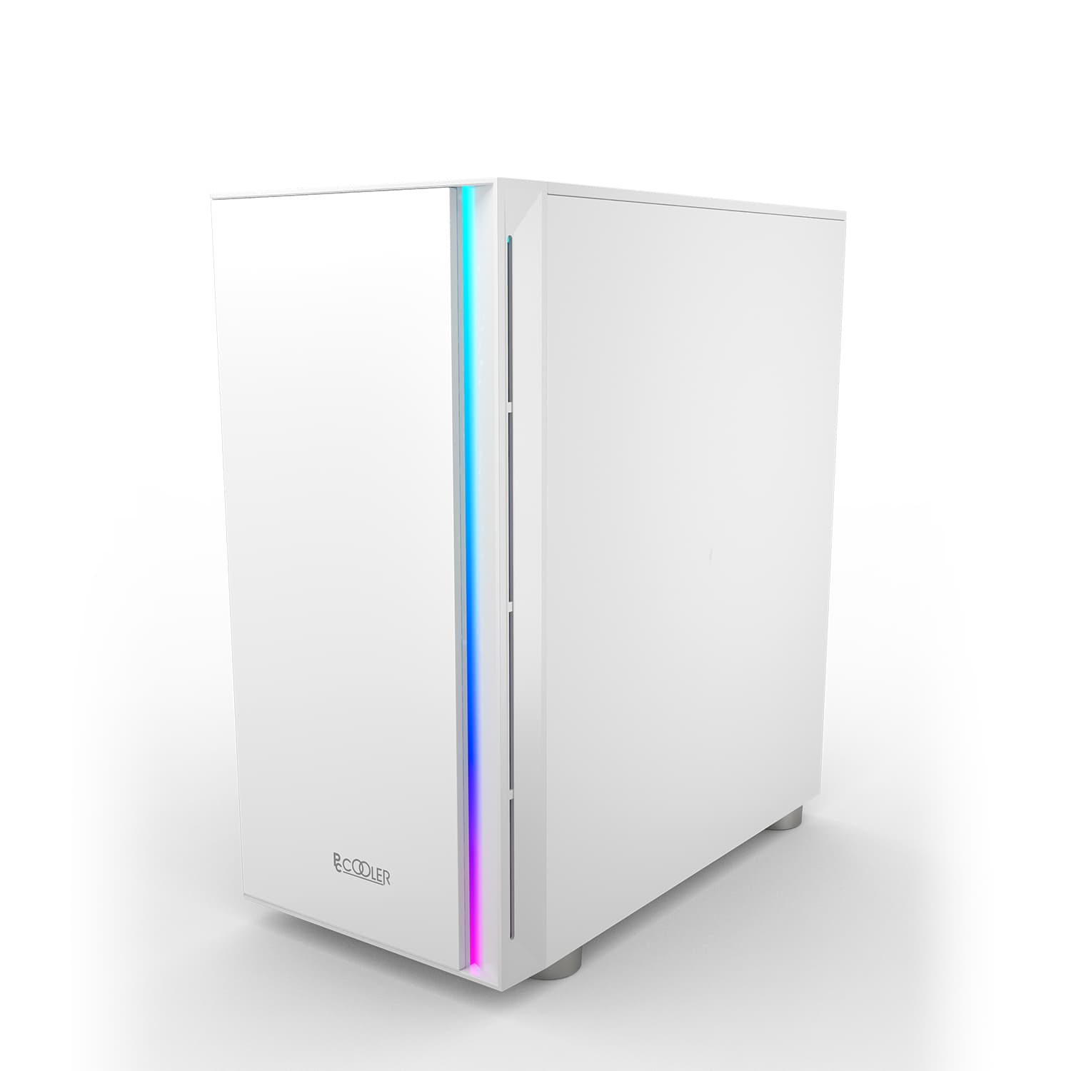 CARCASA PCCOOLER, Middle Tower, mATX, ITX, fara sursa, sticla securizata, 1 ventilator inclus ARGB, alb, USB 3.2 gen 1 x 1, USB 2.0 x 2, mic, audio, "LM300W ARGB" — miniatură