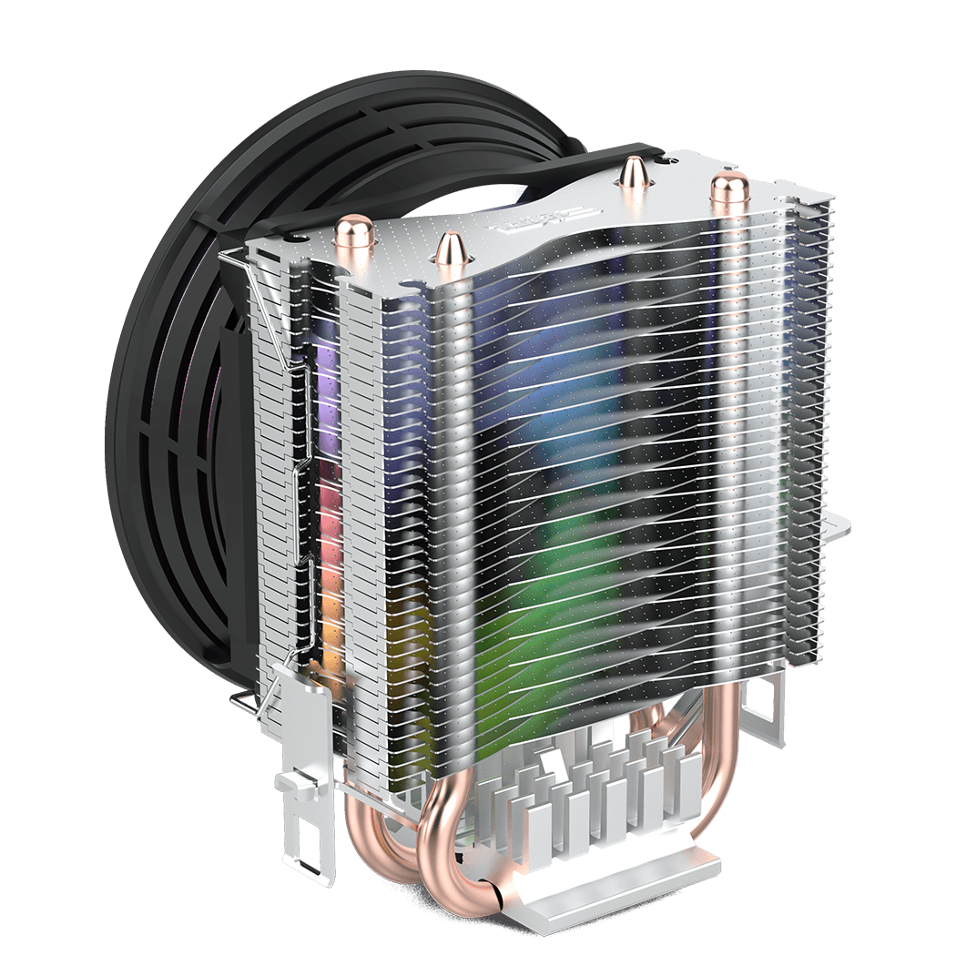COOLER PCCOOLER, skt. universal, racire cu aer, vent. 100mm, 1900 RPM, LED RGB, "S83 PRO" — miniatură
