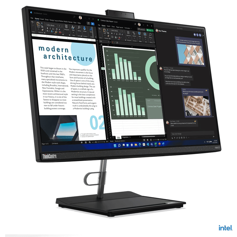 DESKTOP Computers Lenovo TC neo 30a 24" i5-13420H 16 512 3YO DOS "12K00033RI" — miniatură