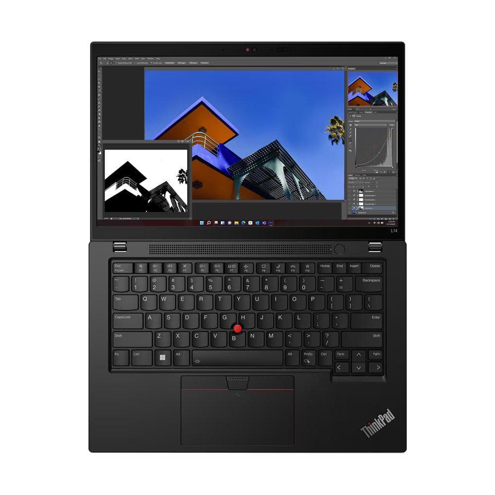 NOTEBOOK Lenovo ThinkPad L14 G4 Intel Core i7-1355U 14inch FHD AG 16GB DDR4 512GB SSD M.2 UMA 2X2AX + BT NONFC W11P 3Y OS "21H1006YRI" ( — miniatură