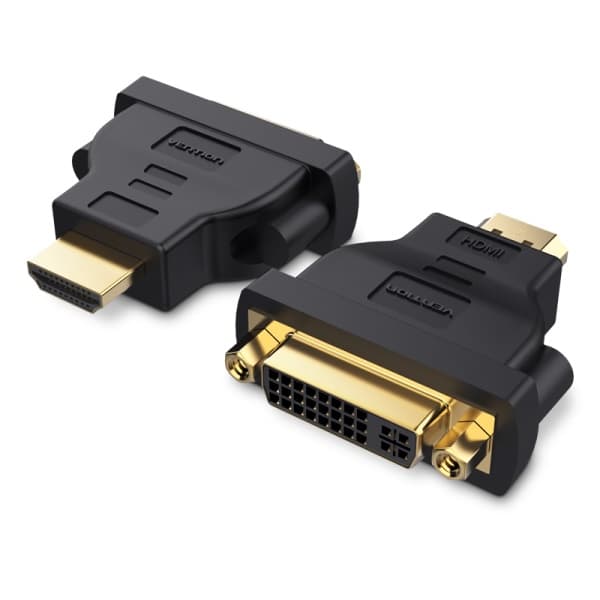 Adaptor video Vention, HDMI(T) la DVI-I (M) (24+5) dual link, rezolutie maxima 1080p la 60 Hz, conectori auriti, dublu sens, invelis PVC, negru, "ECCB0" - 6922794737952