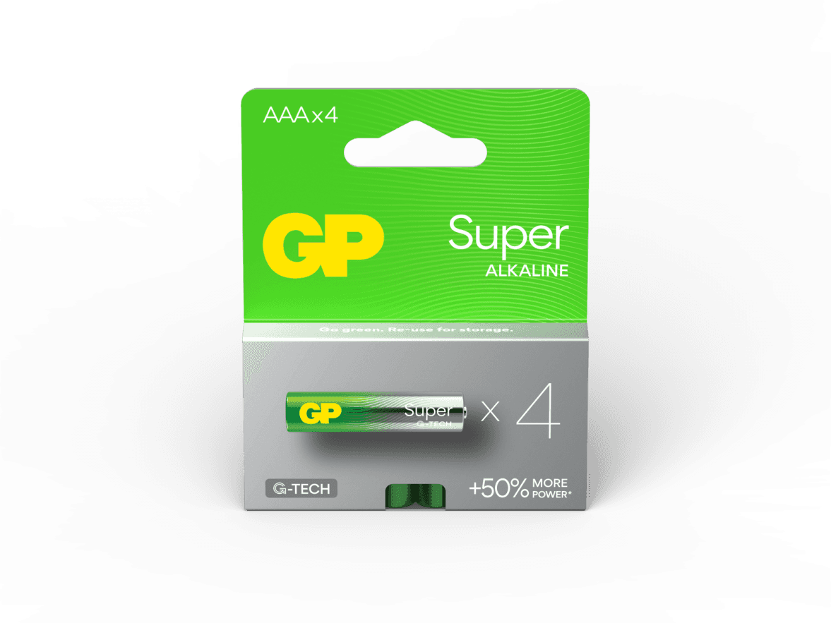 Baterie GP Batteries, Super Alcalina AAA (LR03) 1.5V alcalina, blister 4 buc. "GP24AETA21-2GSB4" "GPPCA24AS530" - 53876