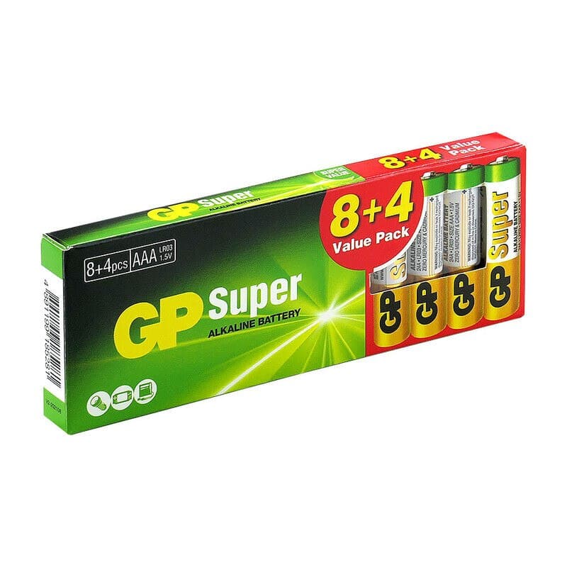 Baterie GP Batteries, Super Alcalina AAA (LR03) 1.5V alcalina, shrink 12 buc. "GP24AETA21-2GSWC12" "GPPCA24AS531"