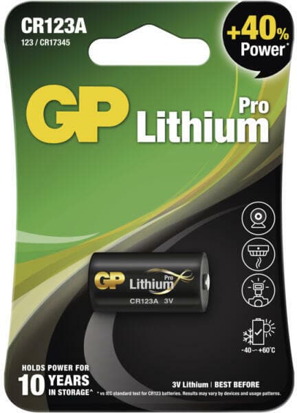 Baterie GP Batteries, Lithium CR123A 3V lithium, blister 1 buc. "CR123A-U1" "GPPCL123A136"