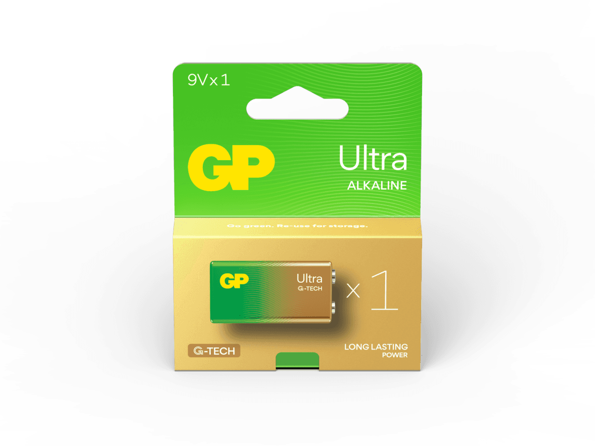 Baterie GP Batteries, Ultra Alcalina (6LF22) 9V alcalina, blister 1 buc. "GP1604AUETA21-2GSB1" "GPPVA9VAU143" - 29836