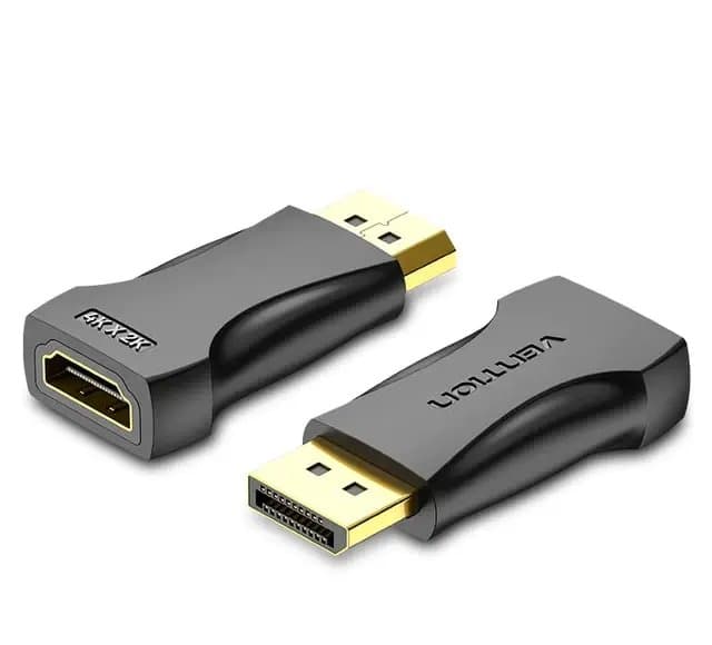 Adaptor video Vention, DisplayPort(T) la HDMI(M), rezolutie maxima 4K la 30Hz, conectori auriti, cupru, invelis PVC, negru, "HBPB0" - 6922794752610