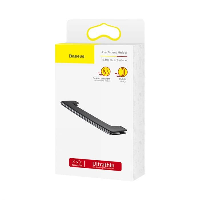 ODORIZANT AUTO Baseus Paddle, montare grila aerisire, pachetul contine 3 arome: colonia x 3 + marin x 2 + gardenie x 1, negru "SUXUN-BP01" - 6953156289857 — miniatură