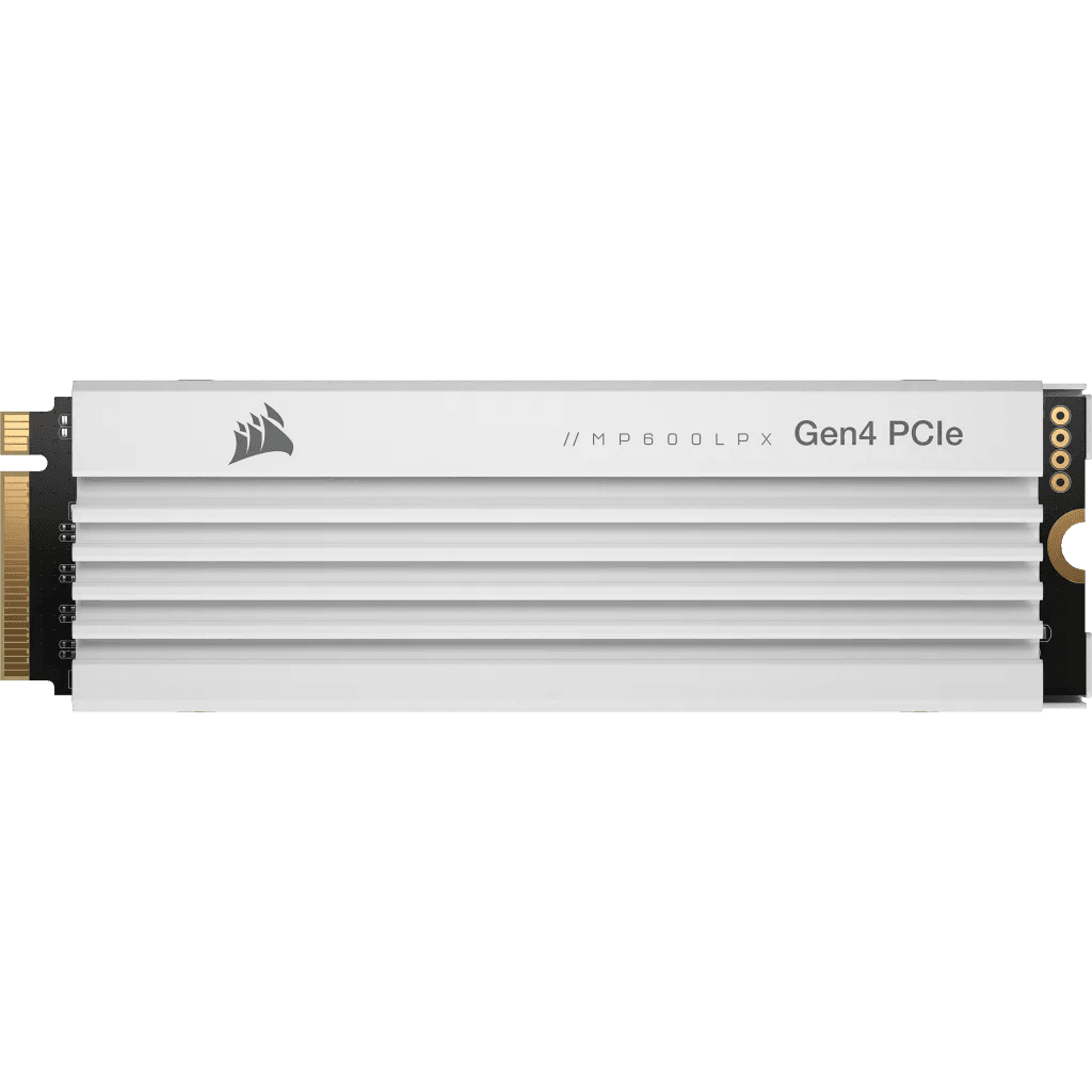 SSD Corsair SSD Corsair MP600 Pro LPX, 1 TB, PCIe Gen4, NVMe, M.2 2280, compatibil PS5, Alb "CSSD-F1000GBMP600PLPW"