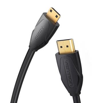 Cablu video Vention, HDMI(T) -miniHDMI(M), 1.5m, rezolutie maxima 4K la 30Hz, conectori auriti, cupru, dublu sens,invelis PVC, negru, "VAA-D02-B150" - 6922794721029