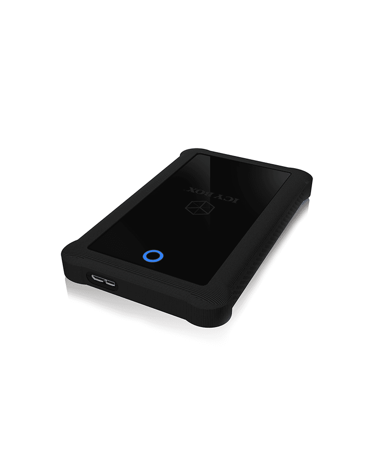 RACK HDD Icy Box SATA III 2.5" la 1x USB 3.2 Gen 1, UASP, silicon, negru, "IB-233UB-B" — miniatură