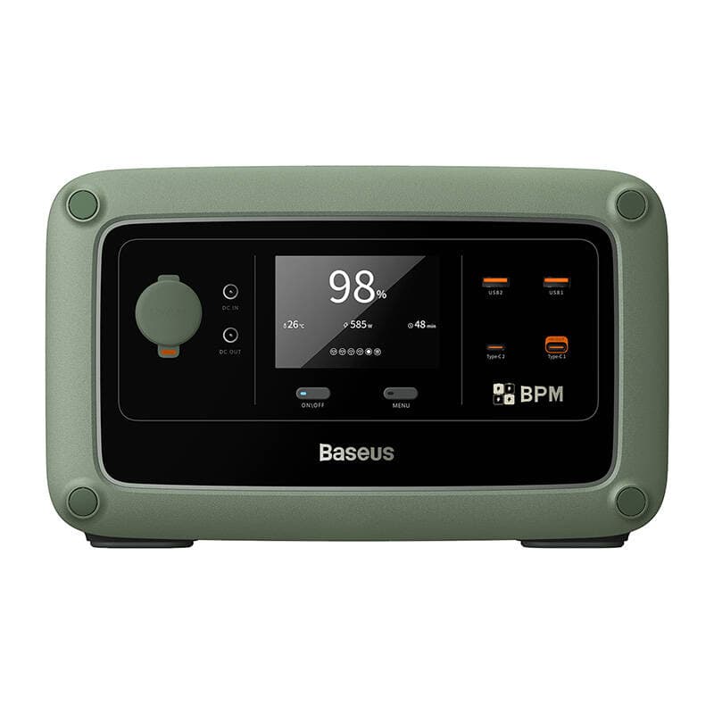 POWER STATION Baseus Energy Stack, capacitate 600Wh, greutate 8 kg, Wi-Fi + Bluetooth + App, AC x 2 output maxim 1500W, USB Type-C x 2 100W, USB x2 22.5W "E10023304613-00"