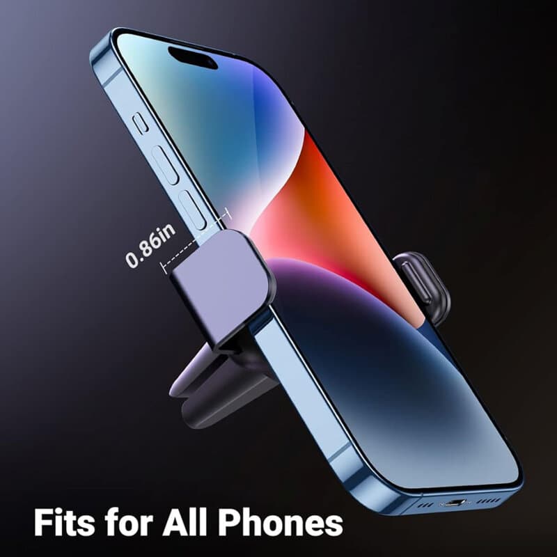 SUPORT AUTO Ugreen pt. SmartPhone, "LP120", ecran 4.7-7.2", fixare grila ventilatie, pozitionare telefon vertical, negru "10422" - 6957303814220 — miniatură