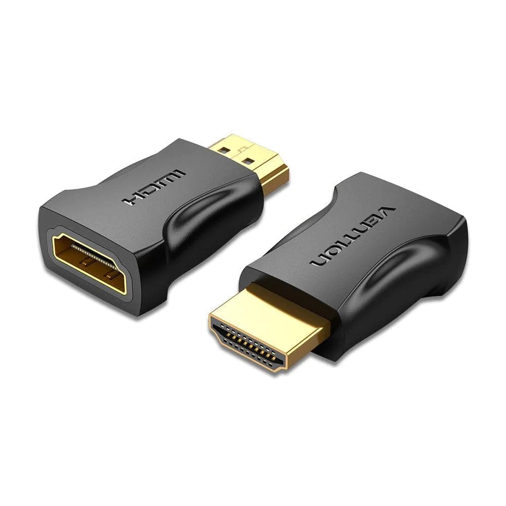 Adaptor video Vention, HDMI(T) la HDMI(M), rezolutie maxima 4K la 60Hz, conectori auriti, invelis PVC, negru, "AIMB0" - 6922794747852 — miniatură