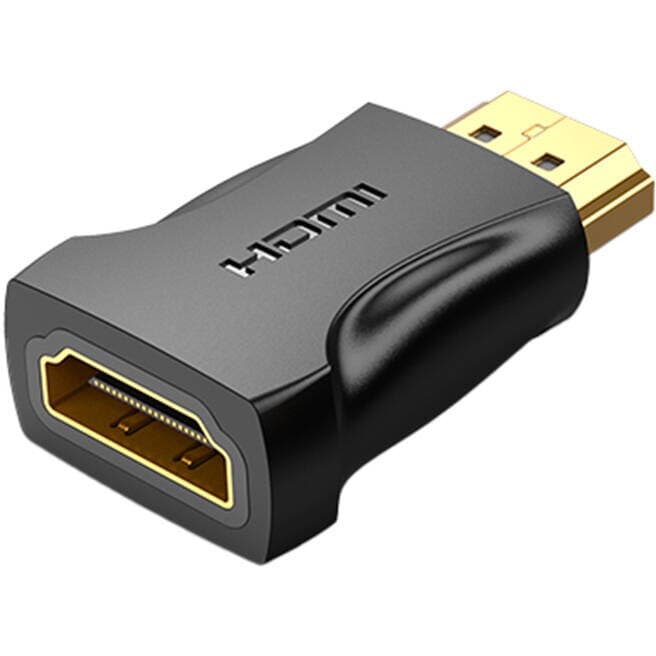 Adaptor video Vention, HDMI(T) la HDMI(M), rezolutie maxima 4K la 60Hz, conectori auriti, invelis PVC, negru, "AIMB0" - 6922794747852