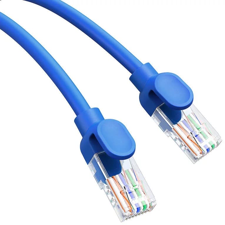PATCH CORD UTP Baseus Cat6, fire din cupru, round cable, viteza maxima 1 Gbps, PVC, 2m, albastru "B00133204311-02" - 6932172637132 — miniatură