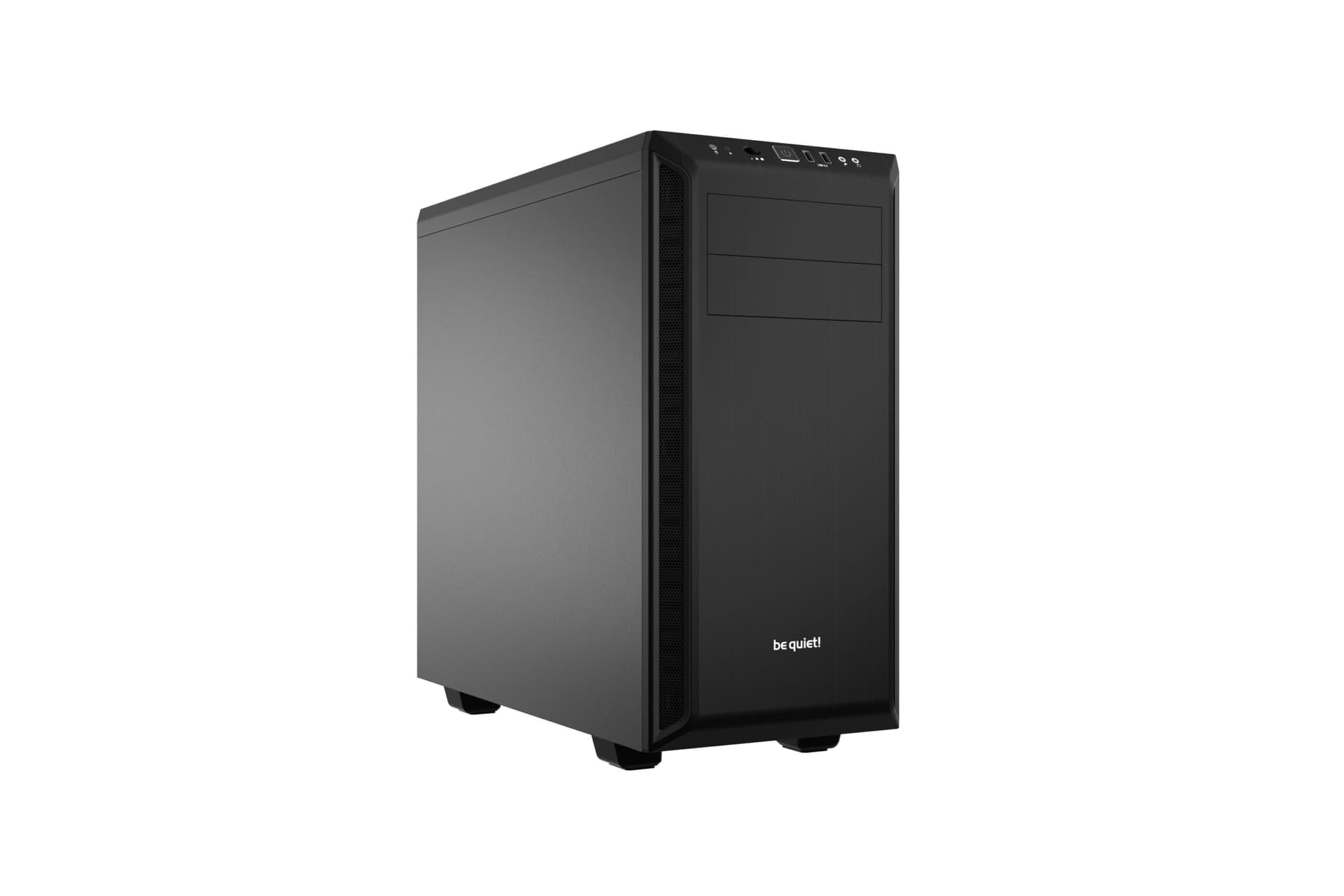 CARCASA be quiet! "PURE BASE 600", Middle Tower, ATX, fara sursa, 2xfan, USB 3.2 gen 1 x 2, audio+mic, PSU shroud, 7 sloturi expansiune, iluminare, negru, "BG021"